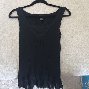 Black silk adorable tank